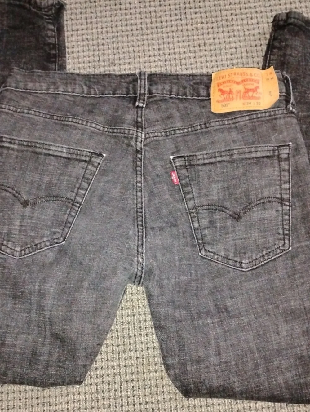 Levi's Men's Straight Jeans - Charcoal Gray Wash